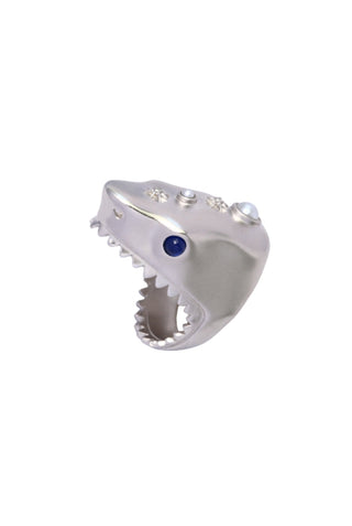 Shark Ring In Silver Plated