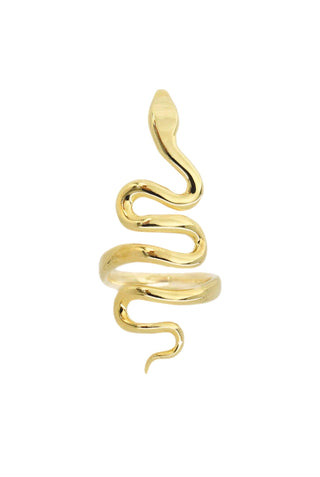 Snake Large Ring In Gold Plated