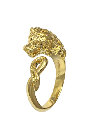 Vintage Lion Ring In Gold Plated