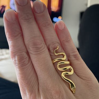 gold plated snake ring