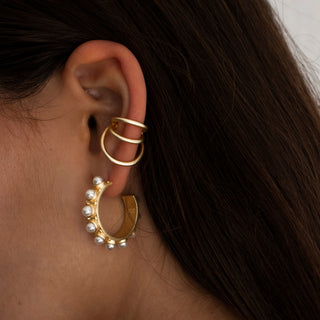 Triple Ear Cuff In Gold Plated