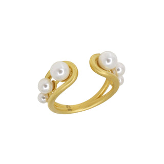 Classic Pearl Ring In Gold plated