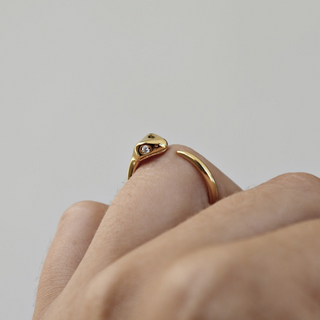 Snake Mini Ring In Gold Plated