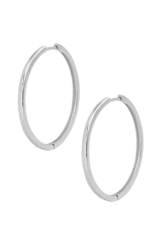 Large Hoops In Silver plating