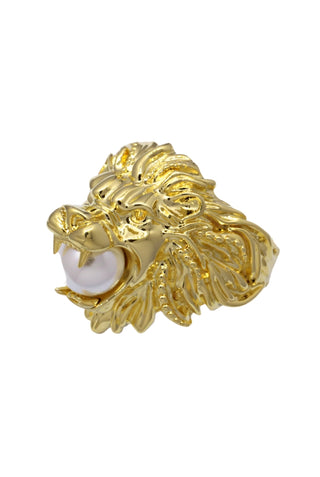 Lion Gold Plated Ring