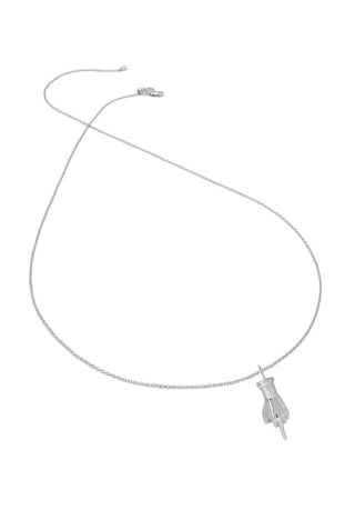 Middle Finger Charm In Silver Plated