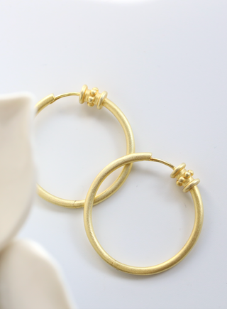 Retro Hoops In Gold Plated