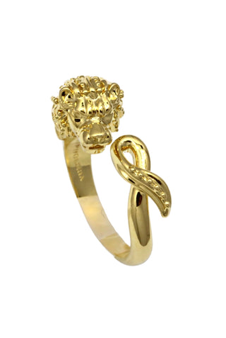 Vintage Lion Ring In Gold Plated